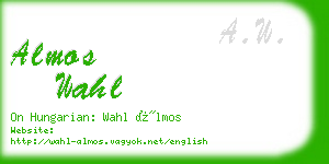 almos wahl business card